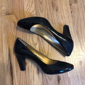 Coach | Black Patent Block Heels